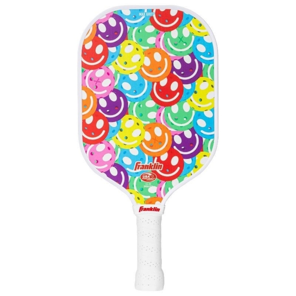 Franklin Other - Franklin Sports Youth Paddle - Smiley Face Graphic: Fiberglass Racquet Picklebal